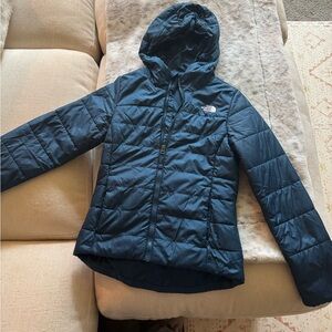 💙 The North Face Puffer Hooded Zip Jacket